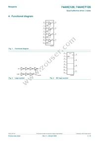 74AHCT126D/AUJ Datasheet Page 2