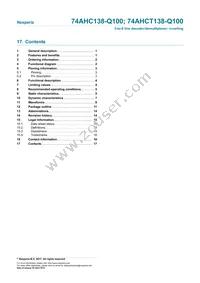 74AHCT138BQ-Q100X Datasheet Page 17