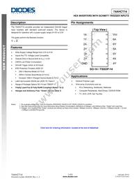 74AHCT14T14-13 Datasheet Cover