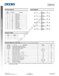 74AHCT14T14-13 Datasheet Page 2