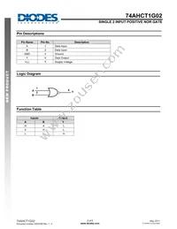 74AHCT1G02SE-7 Datasheet Page 2