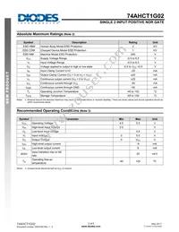 74AHCT1G02SE-7 Datasheet Page 3