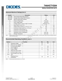 74AHCT1G04W5-7 Datasheet Page 3