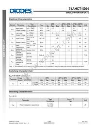 74AHCT1G04W5-7 Datasheet Page 4