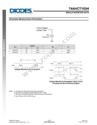74AHCT1G04W5-7 Datasheet Page 5