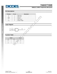 74AHCT1G08SE-7 Datasheet Page 2