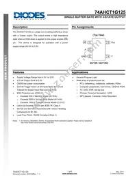 74AHCT1G125W5-7 Datasheet Cover