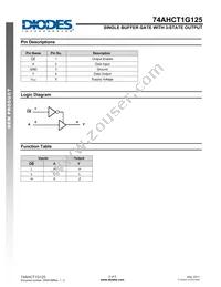 74AHCT1G125W5-7 Datasheet Page 2