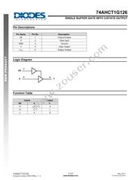 74AHCT1G126W5-7 Datasheet Page 2
