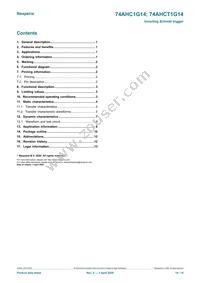 74AHCT1G14GV Datasheet Page 14