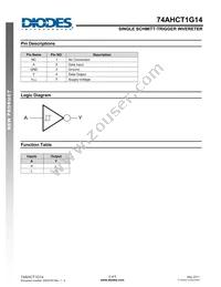 74AHCT1G14W5-7 Datasheet Page 2