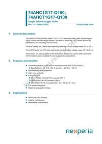 74AHCT1G17GW-Q100H Datasheet Cover