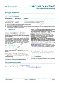 74AHCT1G66GW Datasheet Page 16