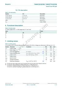 74AHCT32BQ-Q100X Datasheet Page 3