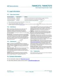 74AHCT373PW Datasheet Page 16