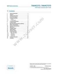 74AHCT373PW Datasheet Page 17