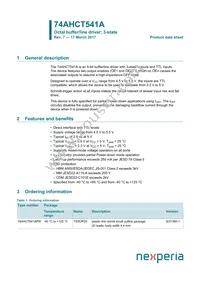 74AHCT541APWJ Datasheet Cover