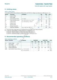 74AHCT594DB Datasheet Page 6
