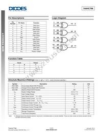 74AHCT86S14-13 Datasheet Page 2