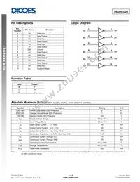 74AHCU04T14-13 Datasheet Page 2