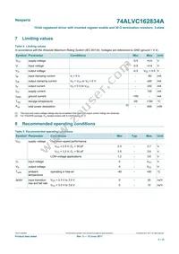 74ALVC162834ADGG Datasheet Page 5