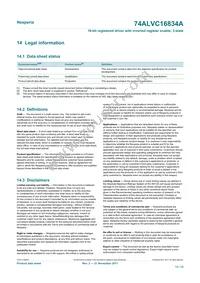 74ALVC16834ADGG Datasheet Page 13