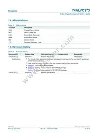 74ALVC373PW Datasheet Page 15