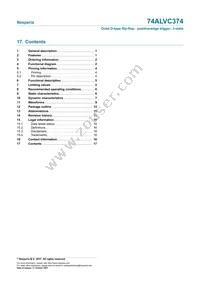 74ALVC374PW Datasheet Page 17