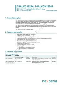 74ALVCH16244DL Datasheet Cover