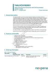 74ALVCH162601DGGS Datasheet Cover