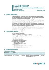 74ALVCH162827DGGS Datasheet Cover