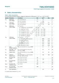 74ALVCH16543DGGS Datasheet Page 7