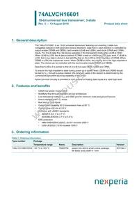 74ALVCH16601DGGS Datasheet Cover