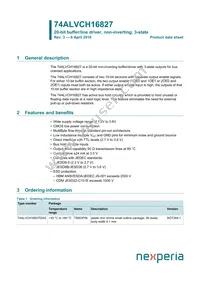 74ALVCH16827DGGS Datasheet Cover