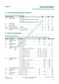 74ALVCH16827DGGS Datasheet Page 5