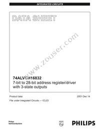 74ALVCH16832DGG:11 Datasheet Cover
