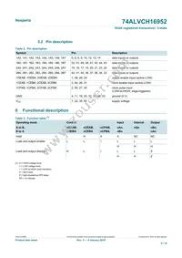 74ALVCH16952DGGS Datasheet Page 5