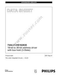 74ALVCHS162830DGB: Datasheet Cover