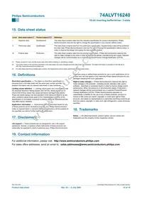 74ALVT16240DGG Datasheet Page 15