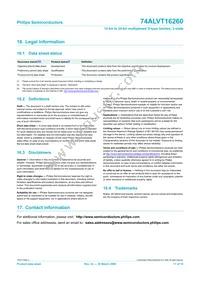 74ALVT16260DGG Datasheet Page 17