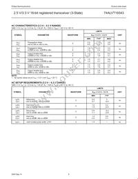 74ALVT16543DL Datasheet Page 9