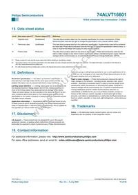 74ALVT16601DL Datasheet Page 20