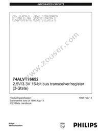 74ALVT16652DL Datasheet Cover