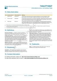 74ALVT16827DGG Datasheet Page 16