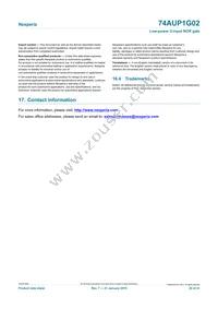 74AUP1G02GS Datasheet Page 20