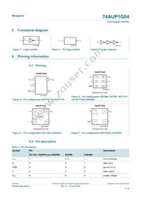 74AUP1G04GS Datasheet Page 3