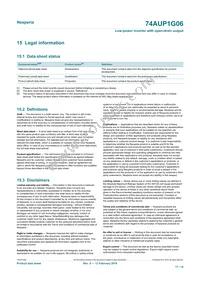 74AUP1G06GN Datasheet Page 17