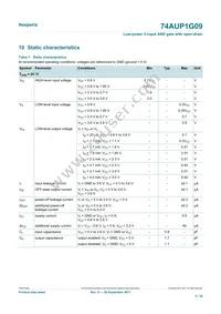 74AUP1G09GS Datasheet Page 5