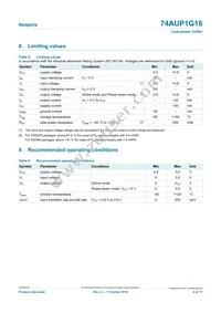 74AUP1G16GFH Datasheet Page 4