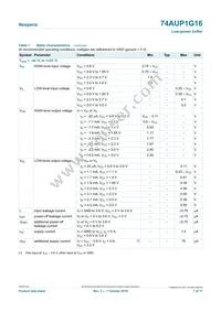 74AUP1G16GFH Datasheet Page 7